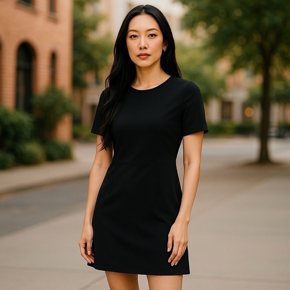 Navy Blue Size 6 Sheath Club Monaco Dress